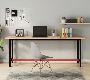 vidaXL Radni stol 200x55x81,5 cm od masivne bukovine i metala - Venlo