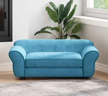 vidaXL Sofa za pse tirkizna 72 x 45 x 30 cm plišana - Venlo