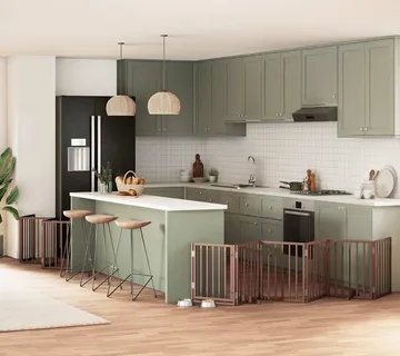 vidaXL Vrata za pse s vratašcima 15 panela sklopiva 750 cm drvo topole - Venlo