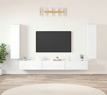 vidaXL 7-dijelni set TV ormarića bijeli od konstruiranog drva - Venlo
