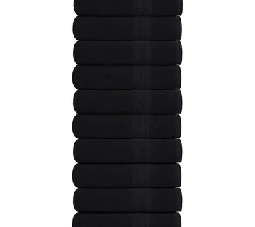 vidaXL Ručnici za tuširanje FROGN 10 kom crne 70x140 cm 360 g/m² - Venlo