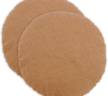 vidaXL Presvlaka za jastuk 2 pcs HEERLEN Bež Ø 40 cm Bouclé - Venlo