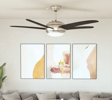 vidaXL Ukrasni stropni ventilator sa svjetlom 128 cm smeđi - Venlo