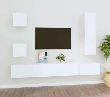 vidaXL 5-dijelni set TV ormarića bijeli od konstruiranog drva - Venlo