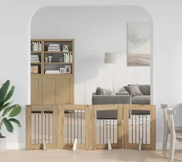 vidaXL Preklopna vrata za pse s postoljem 4 kom. Hrast artisan 241 cm - Venlo