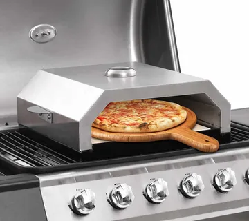 vidaXL Pećnica za pizzu s keramičkim kamenom na plin ili drveni ugljen - Venlo