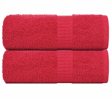 vidaXL Ručnici za goste FROGN 2 kom. Crveni 30x50 cm 360 g/m² - Venlo