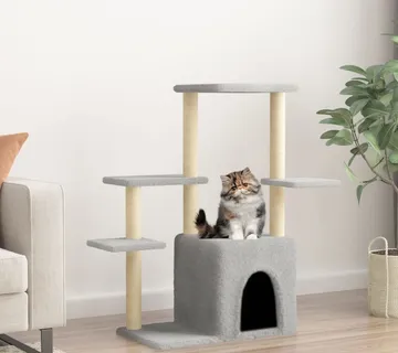 vidaXL Penjalica za mačke sa stupovima za grebanje svjetlosiva 97,5 cm - Venlo