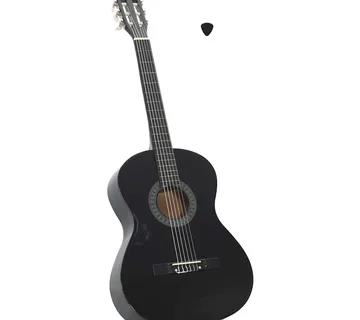 vidaXL Klasična gitara za početnike crna 4/4 39" od drva lipe - Venlo