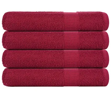 vidaXL Ručnici FROGN 4 kom bordo 100x200 cm 360 g/m² - Venlo