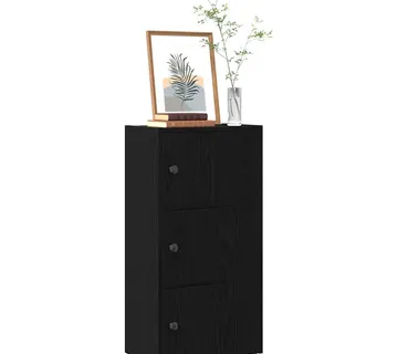 vidaXL Regal za knjige crni hrasta 40x24x77 cm od konstruiranog drva - Venlo