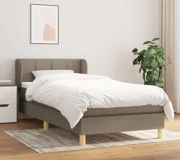 vidaXL Krevet s oprugama i madracem smeđesivi 100 x 200 cm od tkanine - Venlo