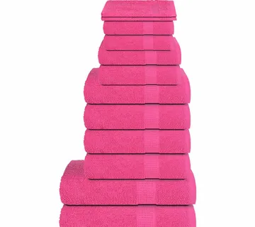 vidaXL Set ručnika FROGN od 12 dijelova ružičaste boje 360 g/m² - Venlo