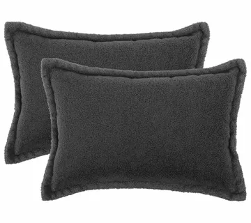 vidaXL Presvlaka za jastuk 2 pcs HOUTEN Tamnosiva 50 x 75 cm Bouclé - Venlo