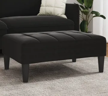 vidaXL Tabure crni 77x55x31 cm baršunasti - Venlo