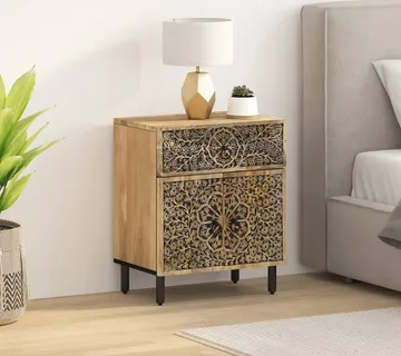 vidaXL Noćni ormarić 50 x 33 x 60 cm od masivnog drva manga - Venlo