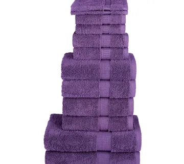 vidaXL 12-dijelni vrhunski set ručnika SOLUND ljubičasti 600 gsm - Venlo