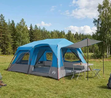 vidaXL Instant šator 10-osobni Plava 185T Poliester s PU premazom - Venlo