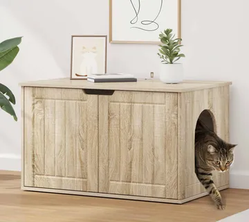 vidaXL Mačja Kuća Sonoma 85 x 55 x 50,5 cm Konstruirano drvo - Venlo