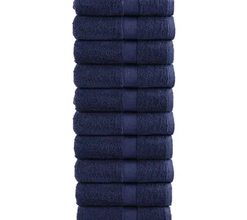 vidaXL Premium ručnici za pranje SOLUND 10 kom tamnoplave boje 30x30 cm 600 g/m² - Venlo