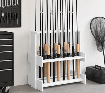vidaXL Držač za štapove za pecanje Konstruirano drvo 60 x 35 x 60 cm - Venlo