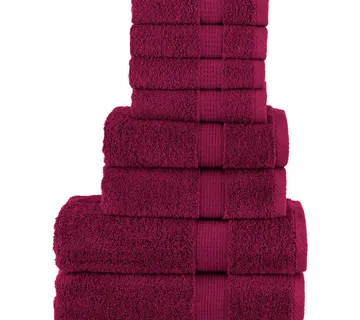 vidaXL 8-dijelni vrhunski set ručnika SOLUND bordo 600 gsm - Venlo