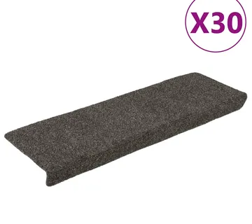 vidaXL Prostirke za stepenice samoljepljive 30 kom 65x21x4 cm antracit pravokutni rub - Venlo