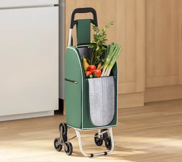 vidaXL Kolica za kupovinu Zelena 39,5 x 33 x 93 cm Oxford tkanina - Venlo