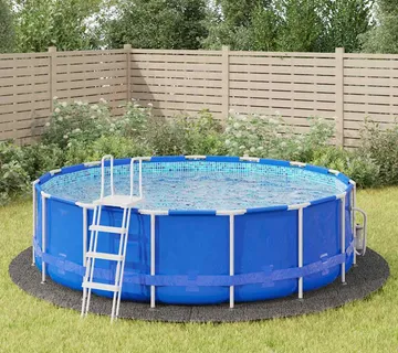 vidaXL Platno za tlo ispod bazena svjetlosivo Ø500 cm poliesterska - Venlo