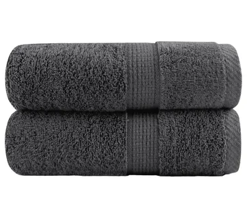 vidaXL Premium ručnici za goste SOLUND 2 kom. antracit 30x50 cm 600 g/m² - Venlo