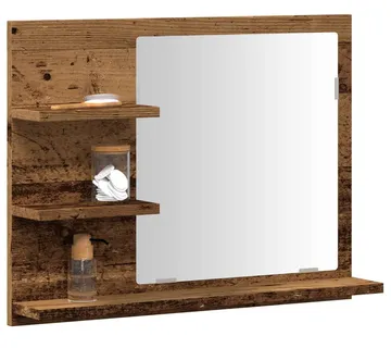 vidaXL Kupaonski ormarić s ogledalom Old Wood 60x10,5x45 cm - Venlo