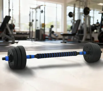 vidaXL 2-u-1 set bučica i olimpijske šipke 20 kg Crna i Plava - Venlo
