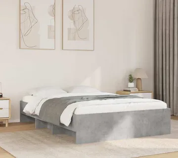vidaXL Okvir kreveta boja betona 140x190 cm od konstruiranog drva - Venlo