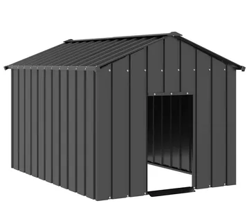 vidaXL Kućica za pse s krovom 113x153x101 cm pocinčani čelik - Venlo