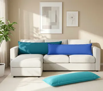 vidaXL Presvlaka za jastuk 2 kom. HOUTEN Tirkizna 40 x 145 cm - Venlo