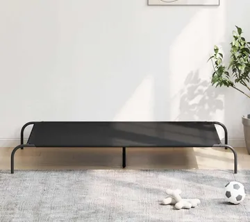 vidaXL Povišeni krevet za pse crni 150x90x20 cm Oxford tkanina i čelik - Venlo