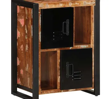 vidaXL Komoda Višebojna 55x35x70 cm Puno Obrađeno Drvo - Venlo