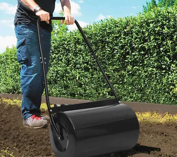 vidaXL Valjak za travnjak crni 63 cm 50 L - Venlo