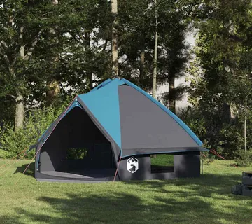vidaXL Teepee šator za 8 osoba 8 osoba Plava i siva - Venlo
