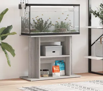 vidaXL Stalak za akvarij sivi sonoma 80x35x60 cm inženjerski drvo - Venlo