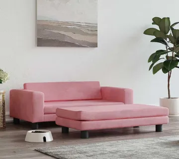 vidaXL Krevet za pse s produžetkom ružičasti 100x50x30 cm baršunasti - Venlo