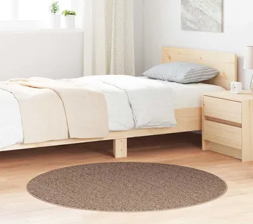 vidaXL Protuklizni Shaggy Tepih Smeđa 120 x 120 cm PP - Venlo