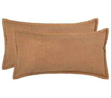 vidaXL Presvlaka za jastuk 2 pcs HOUTEN Bež 40 x 80 cm Bouclé - Venlo