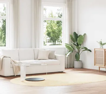 vidaXL Čupavi tepih s visokim vlaknima NAVARRA krem 300x200 cm - Venlo