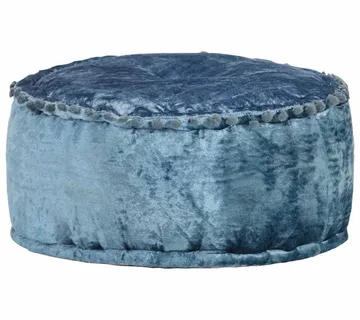 vidaXL Okrugli tabure baršunasti 40 x 20 cm plavi - Venlo