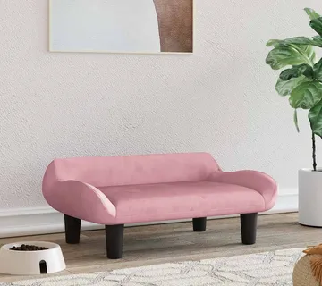 vidaXL Krevet za pse ružičasti 70 x 40 x 24 cm baršunasti - Venlo