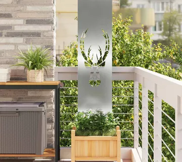 vidaXL Privatnost u vrtu Srebrno 32 x 140 cm Pocinčani čelik - Venlo