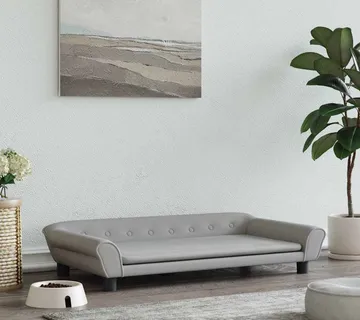 vidaXL Krevet za pse svjetlosivi 100 x 50 x 21 cm baršunasti - Venlo