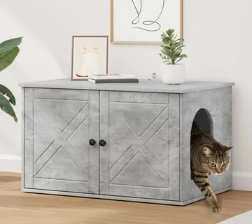 vidaXL Mačja Kuća Beton 85 x 55 x 50,5 cm Konstruirano drvo - Venlo