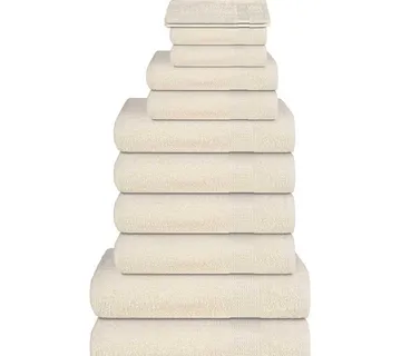 vidaXL Set ručnika FROGN od 12 dijelova krem boje 360 g/m² - Venlo